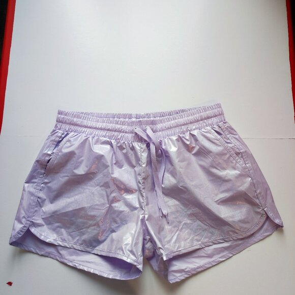 ZYIA lilac shine bomber shorts women's size L - Picture 1 of 11